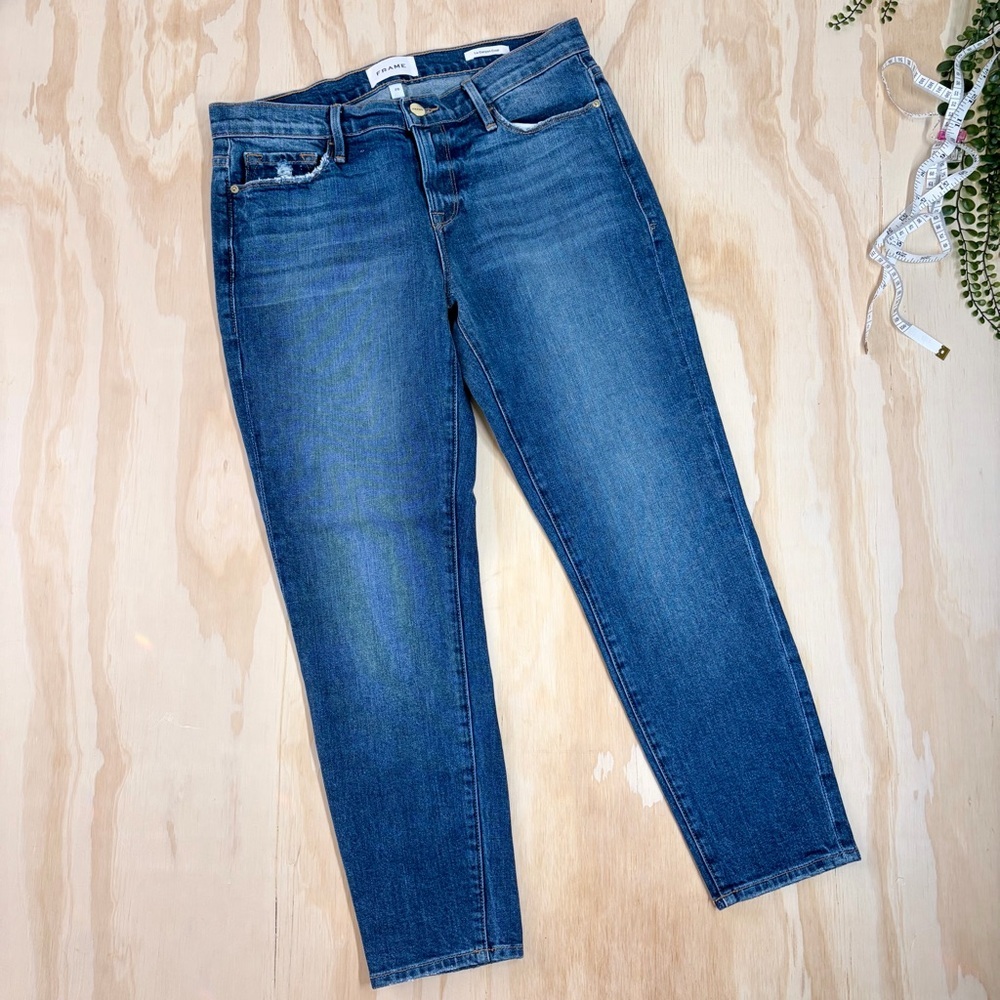 FRAME Le Garçon Crop Jeans Slim Boyfriend Straight Leg Size 26